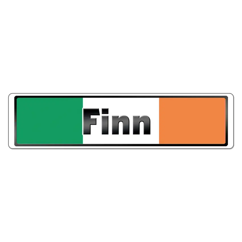 Namensschild mit Flagge aus Irland - Größe: 15 x 3,5 cm