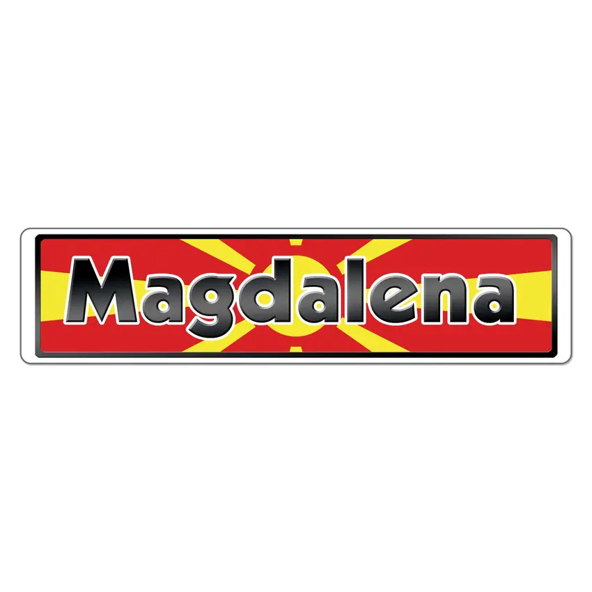 Namensschild mit Flagge Mazedonien
