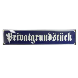 Straßenschild aus Emaille