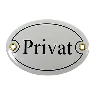 Emaille Türschild - Privat