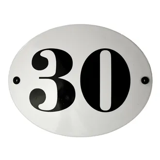 Dresdner Hausnummer aus Emaille - gemäß Verordnung der Stadt Dresden 