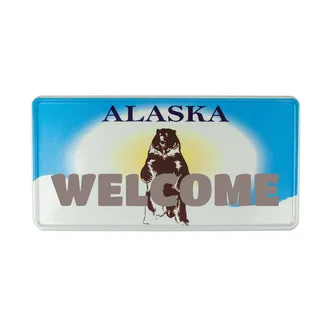 US Plate Alaska mit Wunschtext