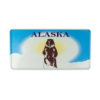 US Plate Alaska mit Wunschtext