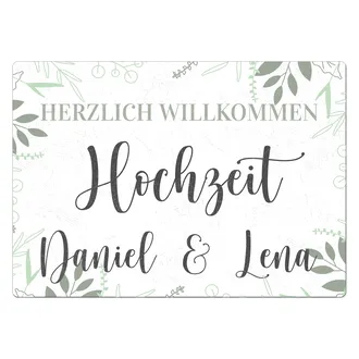 Dekoschild zur Hochzeit