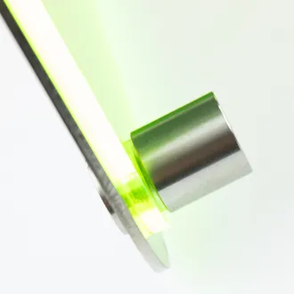 Eckhausnummer aus Edelstahl und Acryl – moderne Hausnummer für die Hausecke | ein- und zweistellig