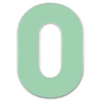 Farbige Edelstahl Hausnummer 0