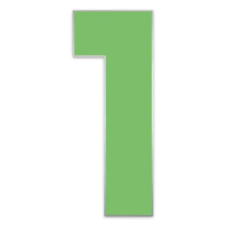 Farbige Edelstahl Hausnummer 1