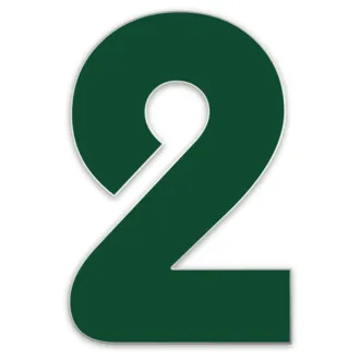 Farbige Edelstahl Hausnummer 2