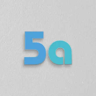 Farbige Edelstahl Hausnummern zweistellig