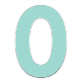 Farbige Edelstahl Hausnummern 0