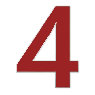 Farbige Edelstahl Hausnummer 4