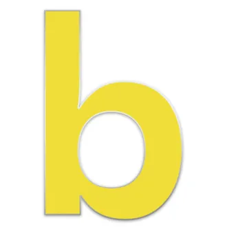 Farbige Edelstahl Hausnummer Buchstabe b