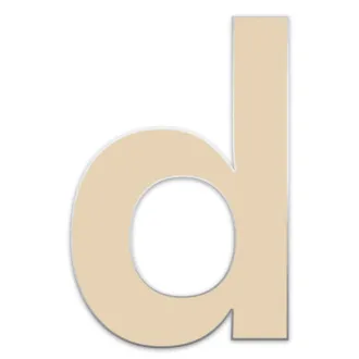 Farbige Edelstahl Hausnummer Buchstabe d