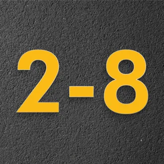 Farbige Edelstahl Hausnummern dreistellig