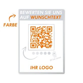 Firmenbewertungsschild mit QR-Code 