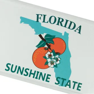 US Plate Florida mit Wunschtext