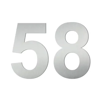 Hausnummer aus Edelstahl