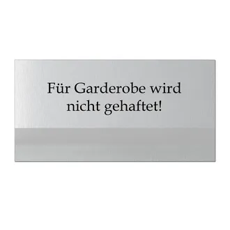 Garderobenschild