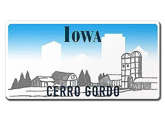 Iowa USA Deko Kfz-Kennzeichen