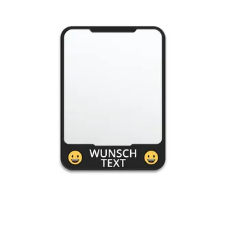 Kennzeichenhalter mit Wunschtext und Logo/Emoji