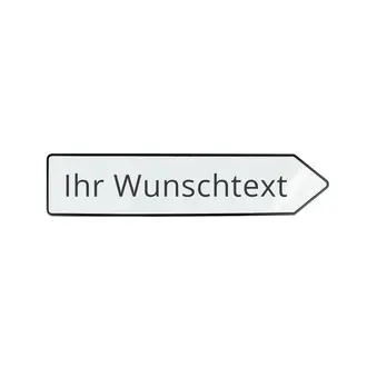 Richtungspfeil mit Wunschtext