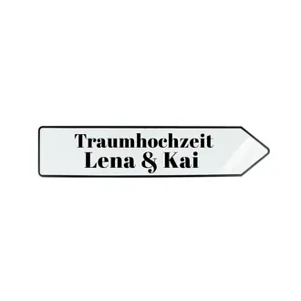 Schild zur Hochzeit