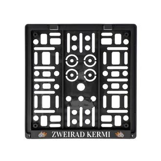 Motorradkennzeichenhalter mit Werbung