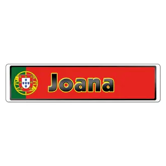 Namensschild mit Flagge aus Portugal