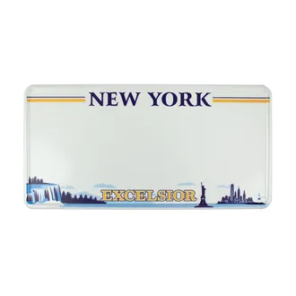 US Plate New York mit Wunschtext