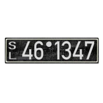 Historisches Nummernschild aus der Besatzungszone - Vintage Look