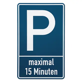 Parkplatzschild - mit Zeitangabe -  Größe: 25x40 cm