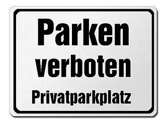 Parkverbotsschild - Größe: 42x31,5 cm