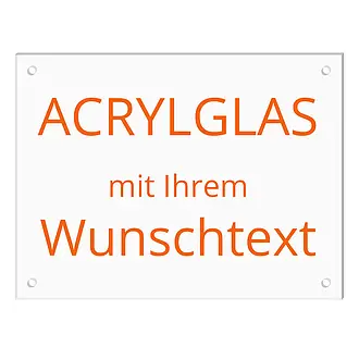 Acrylschild mit Wunschtext