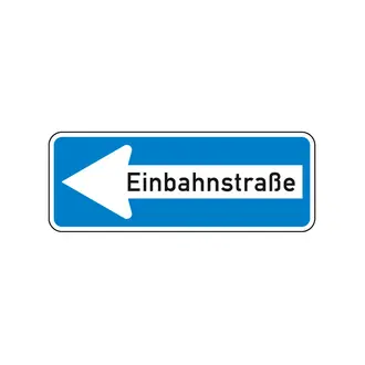 Einbahnstraße - linksweisend