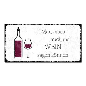 Dekoschild für Weinliebhaber