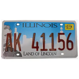 US Nummernschild Illinois