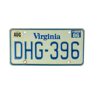 US-Nummernschild Virginia