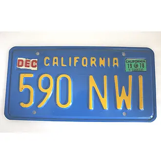 US-Kennzeichen California