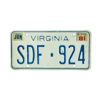 US-Kennzeichen Virginia