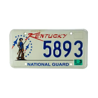 US Nummernschild Kentucky 