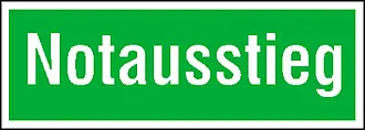 Fluchtweg-Zusatzschild »Notausstieg« 