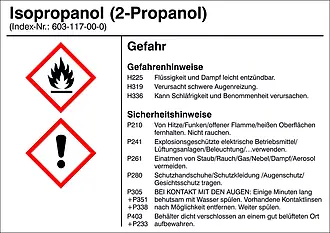Gefahrstoffetikett »G011: Isopropanol (2-Propanol)« 