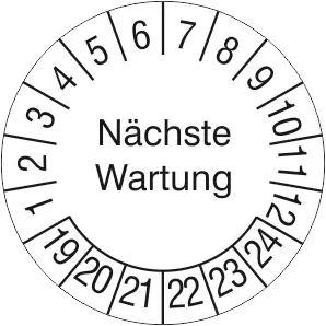 Prüfplakette »Nächste Wartung« 