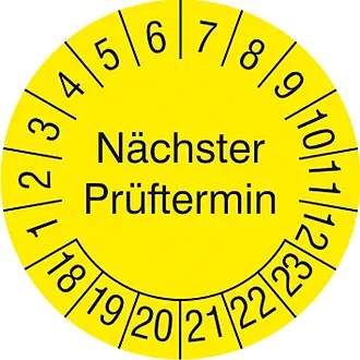 Prüfplakette »Nächster Prüftermin « 