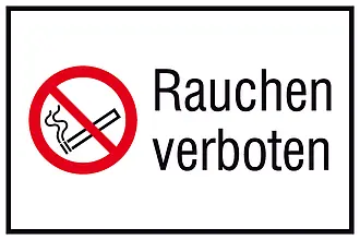 Verbots-Kombischild »Rauchen verboten« 