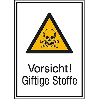 Warn-Kombischild »Vorsicht! Giftige Stoffe« 