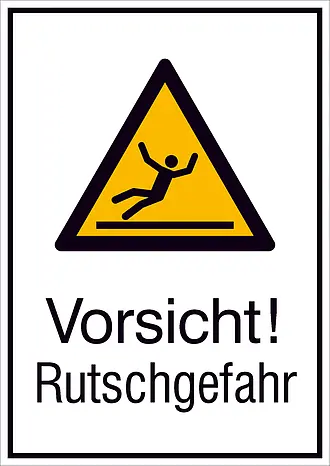 Warn-Kombischild »Vorsicht! Rutschgefahr« 