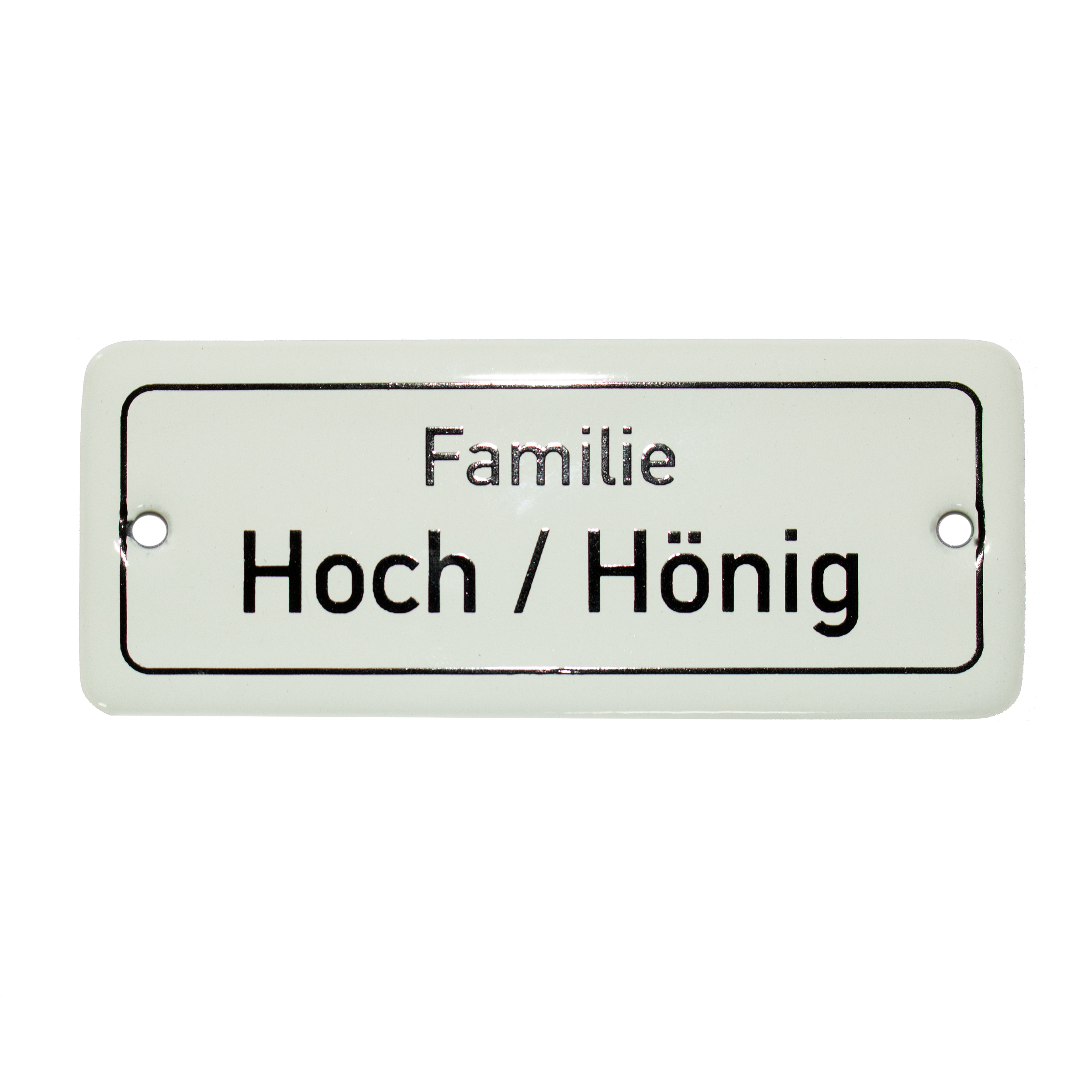 Namensschild aus Emaille in vielen Farben
