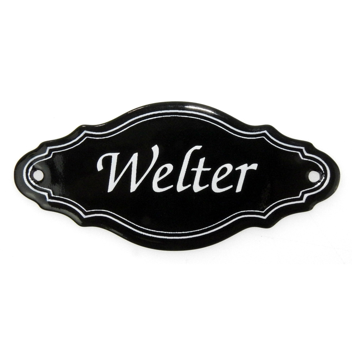 Nostalgisches Emaille Türschild 9 x 4 cm