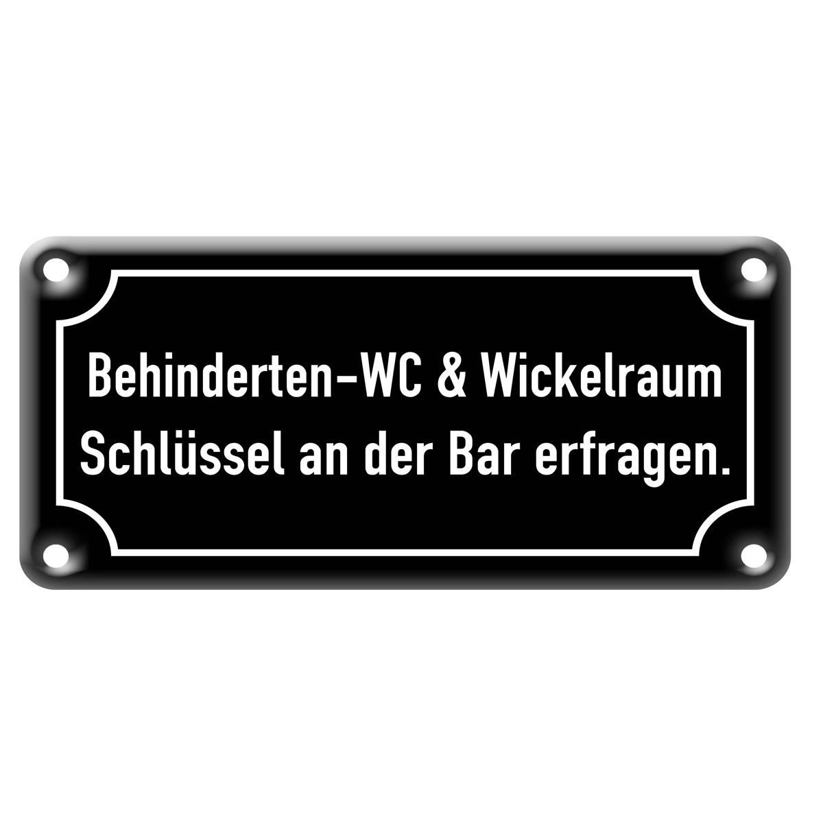 Emailleschild mit Wunschtext in mehreren Farben
